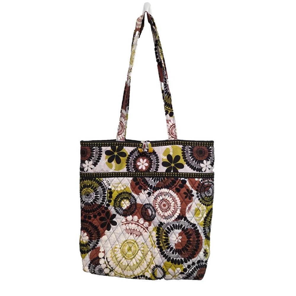 Vera Bradley COCOA MOSS Tote Bag Shopper Villager Floral Purse Retired‎ Rare